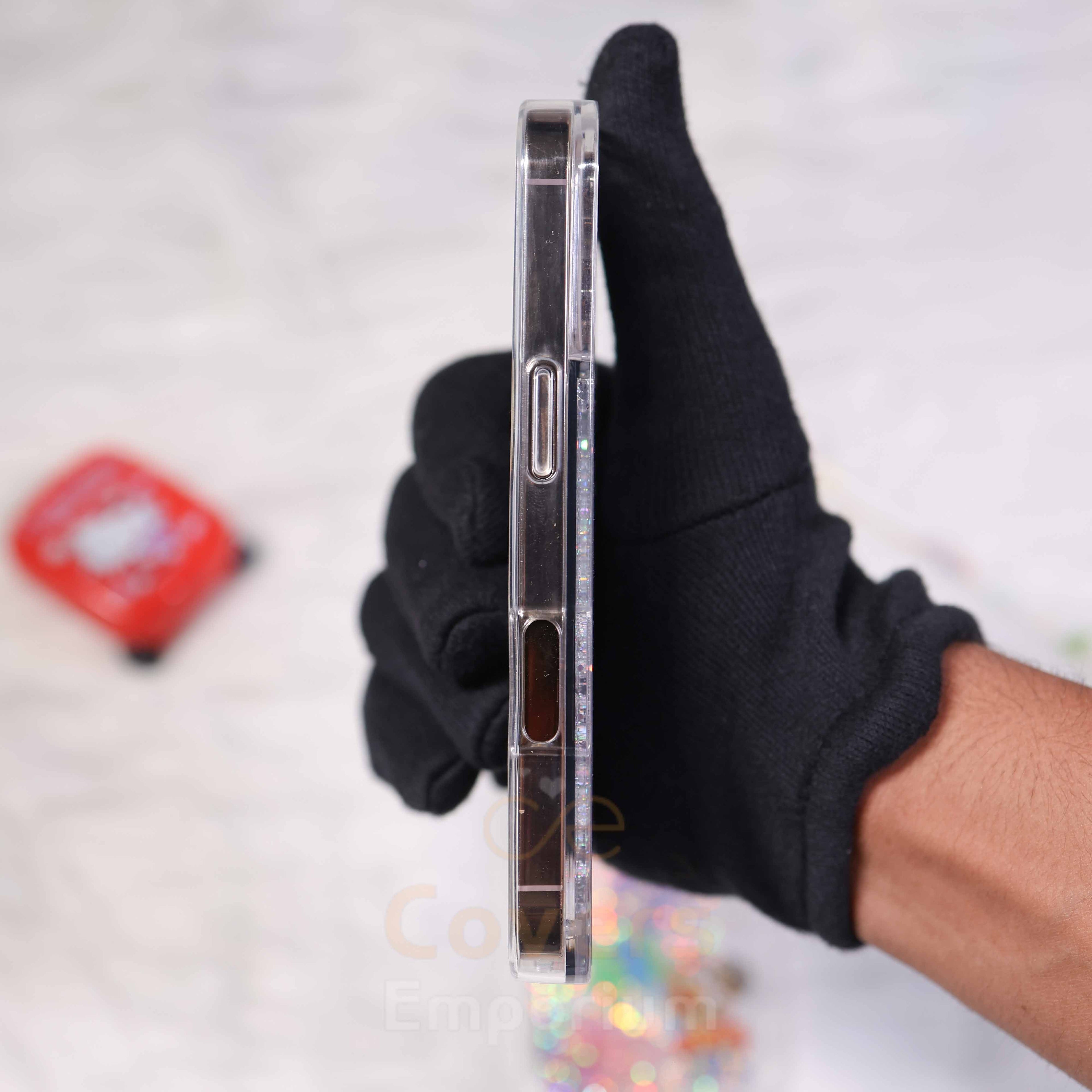 Cartoon Transparent Glitter Phone Case