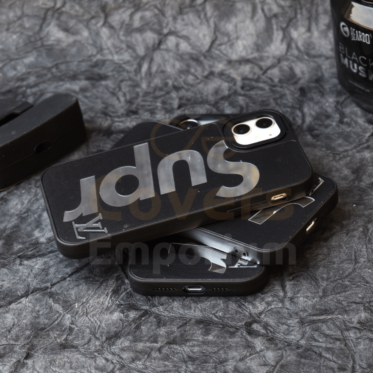 Black Supr Mirror Finish Silicone Case for iPhones