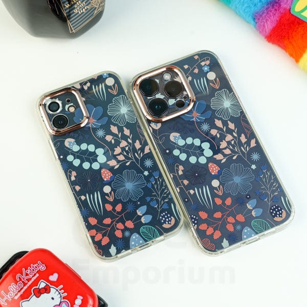 Cute Floral Transparent Silicone Case