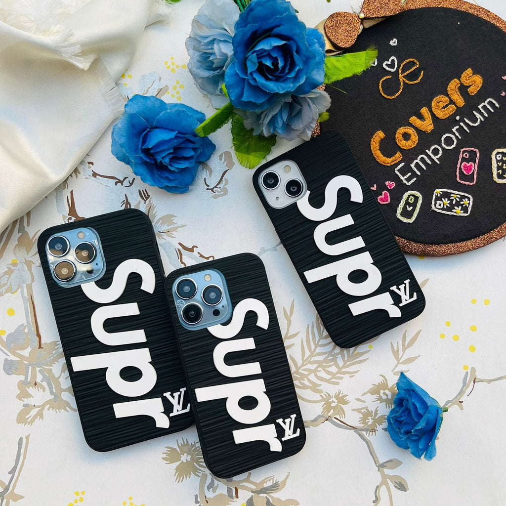 Black 3D Silicone Branded iPhone Case