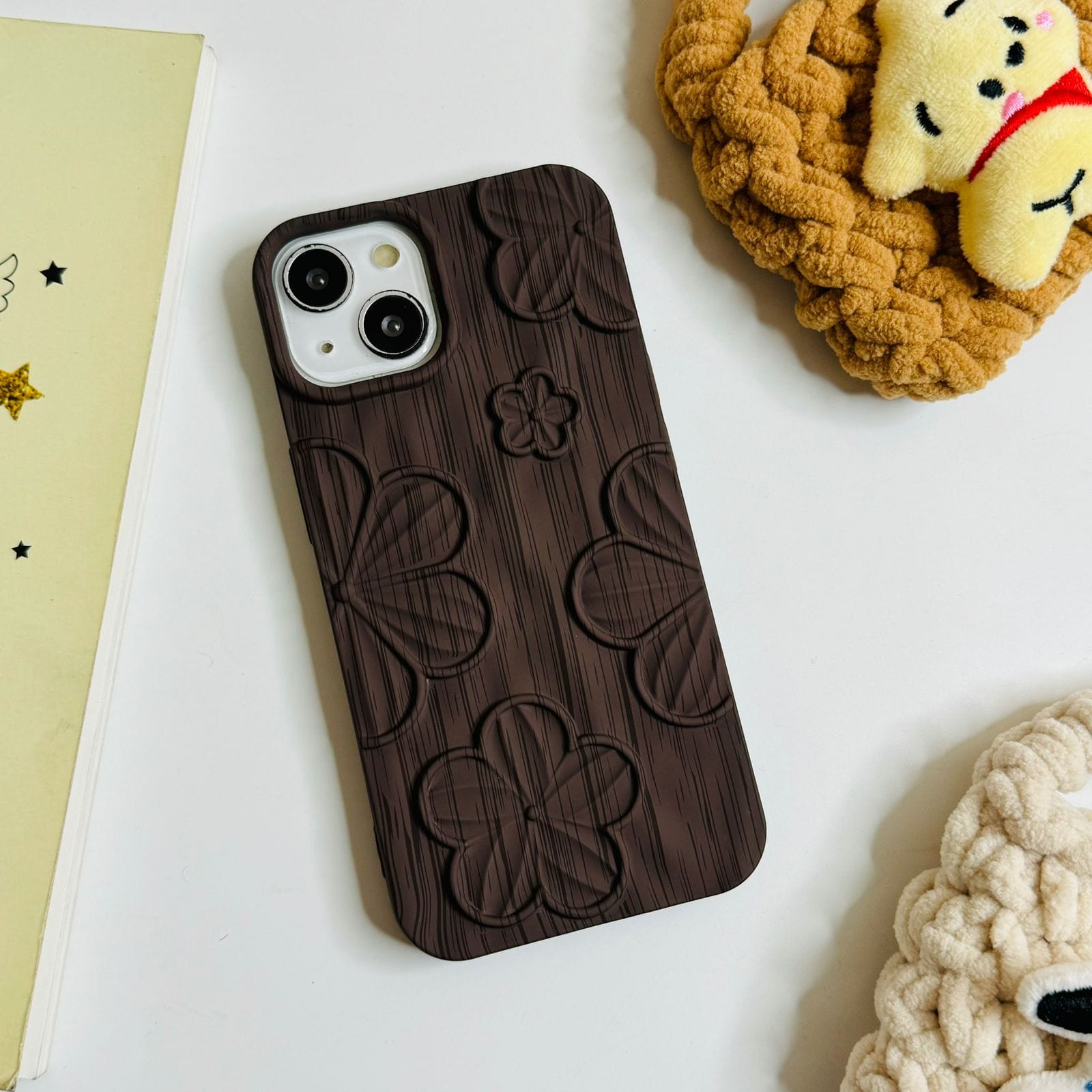 Wooden Floral Case For Iphone Users